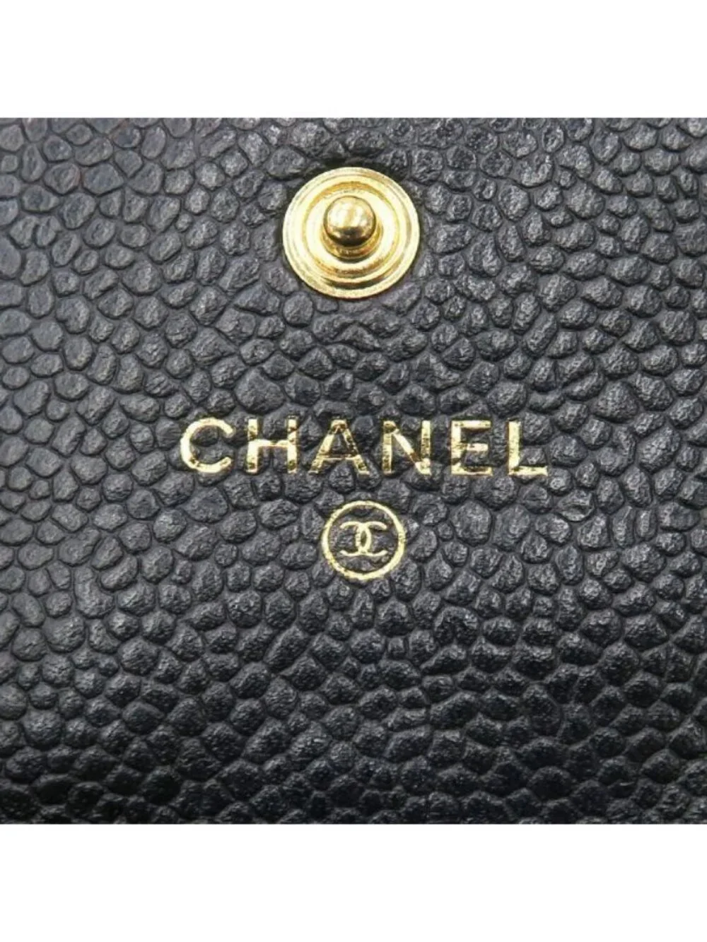 Chanel Quilted Caviar Card Case